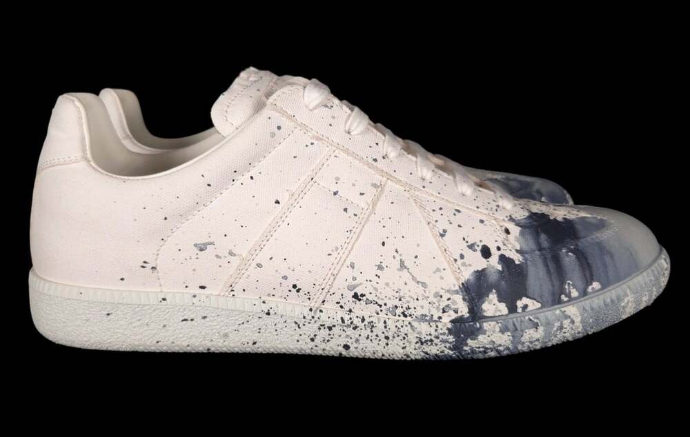 Maison Margiela Replica Sneakers US 10 EU 43 Mens White Paint Splatter $750